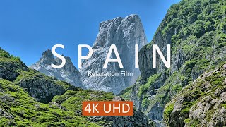 Spain 4K - Peace Relaxation Film With Calming Music | Yoga + Stress Relief Music