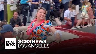 KCAL News' Michele Gile rides in 29th Annual Balboa Island Parade