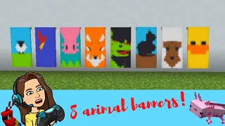How to Make 8 Minecraft ANIMAL BANNERS!! *follow along tutorial* pt. 2