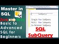 SQL Subqueries | Master Nested Queries with Real-Life Examples | Master in SubQuery Within 5 Min