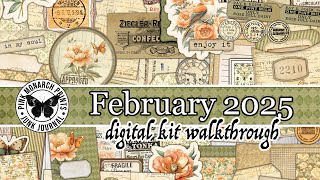 IT'S TIME! February 2025 New Digital Kit! The happiest Junk Journal kit :)