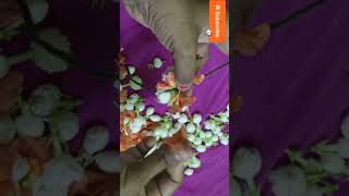 #shortvideo #kanakambaram flowers and jasmine flowers garland making/bridal veni making/subscribe