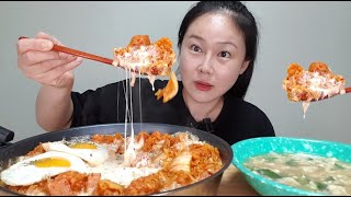 요리먹방:) 크림 실비김치 김치 볶음밥 먹방 Kimchi Fried Rice Mukbang