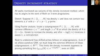Ben Green: On Sarkozy's theorem for shifted primes (NTWS 171)