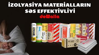 İzolyasiya materiallarının səs effektivliyinin müqayisəsi