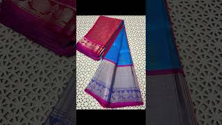 3999 mangalagiri pure handloom patt saree kanchi border contact rich Pall with blouse