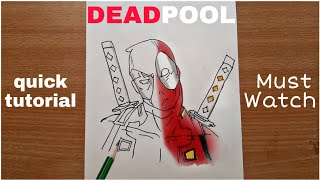 How To Draw DeadPool Easy Drawing!!