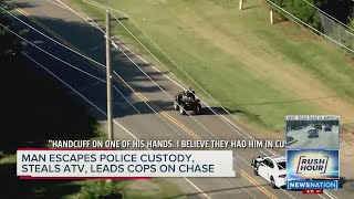 Police say man stole ATV, led them on wild chase while handcuffed