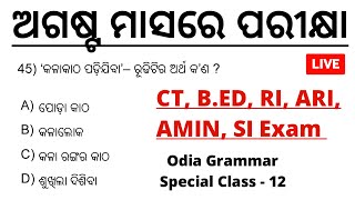 CT Entrance 2021 | Odia Grammar Special Class-12 | B.Ed Exam