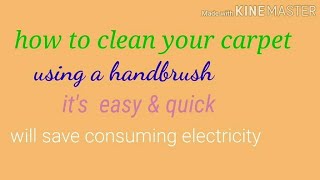 HOW TO CLEAN YOUR CARPET USING HAND BRUSH