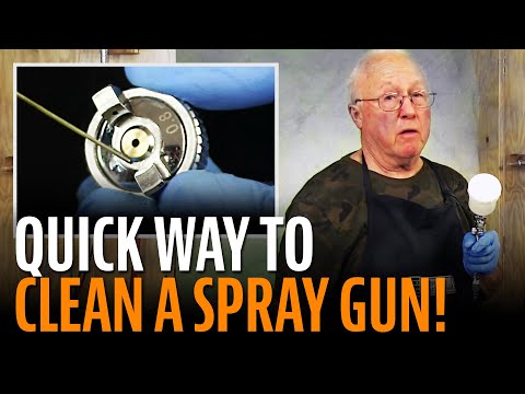Quick way to clean a spray gun! Quick way to clean a spray gun!