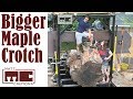 Slabbing the Bigger Maple Crotch (Big Logs #5)