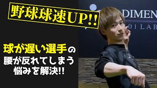 【球速UP】腰が反れてしまうピッチャーのお悩みを解決!!#shorts