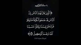 حسبنا الله ونعم الوكيل #حسبي_الله #القرآن_الكريم