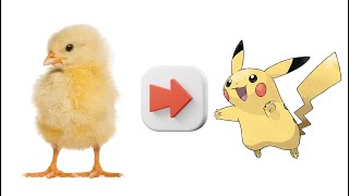 Making Pikachu with a chick