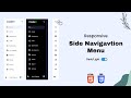 Side Navigation Menu | Sidebar menu | HTML ,CSS, JS | Dark/Light Mode