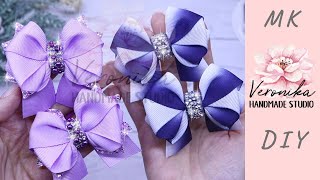 Самые красивые бантики из репсовой ленты 2,5 см и декоративной кожи 🎀 DIY Grosgrain ribbon bow🎀 Laço