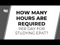 How many hours are required per day for studying EPAT?