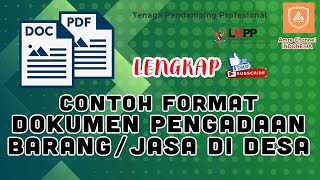 Contoh Format Dokumen Pengadaan Barang Jasa di Desa | Lengkap siap edit