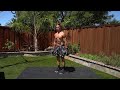 dumbbell suitcase jump squats