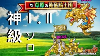 【城ドラ》神級Ⅰ.Ⅱ クリアー攻略参考動画 ソロ 討伐イベント 草原の黃金騎士団《城とドラゴン⇔城與龍】