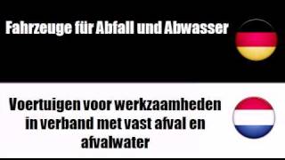 Deutsch + Niederländisch = Voertuigen voor werkzaamheden in verband met vast afval en afvalwater