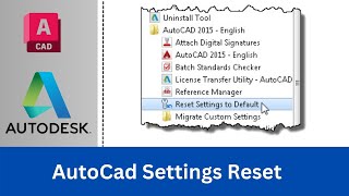 AutoCad settings reset to Default