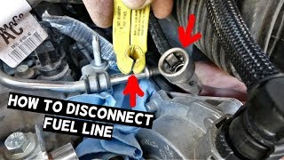 HOW TO DISCONNECT FUEL LINE. FUEL LINE DISCONNECT TOOL