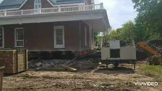 CDS Building movers, Picton harbor, heritage home.