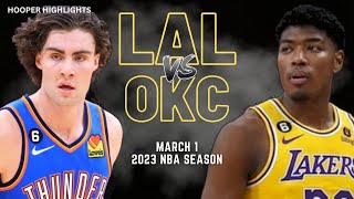 Los Angeles Lakers vs Oklahoma City Thunder Full Game Highlights | Mar 1 | 2023 NBA Season