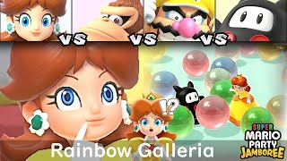 Super Mario Party Jamboree Daisy vs Donkey Kong vs Wario vs Ninji in Rainbow Galleria