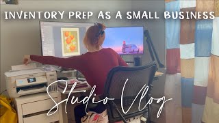 Work with me to prep LOTS of inventory as a small business | Studio Vlog 💌