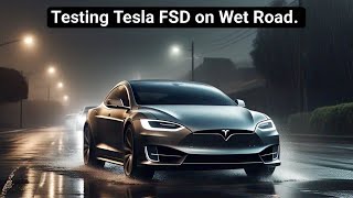 Tesla Model S self-driving on Wet Road | #tesla #teslamodels #selfdriving @tesla @TeslaFlex #ev