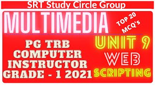 PGTRB MULTIMEDIA - Computer Instructor Grade I 2021 - SRT Study Circle Group - 9. Web Scripting