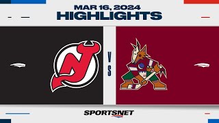 NHL Highlights | Devils vs. Coyotes - March 16, 2024