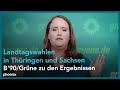 Pressekonferenz von B'90/Grüne nach den Landtagswahlen in Thüringen und Sachsen | 02.09.24