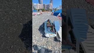 🇬🇪 BATUMI BEACH WALK | 🔥Georgia 2024 | 😍 best view【4K】 🌊🏝 #shorts  #beach