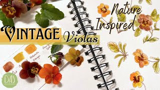 Painting Vintage Style Pansies or Violas - Simple Secrets to Successful Watercolor Flowers