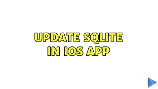 xcode Developers: Do This to Update sqlite in iOS!