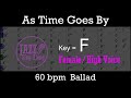 As Time Goes By - Backing Track with Intro + Lyrics in F (Female) - Jazz Sing-Along