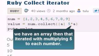 Ruby Tutorial:Ruby Collect iterator