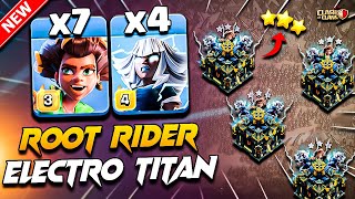 Best Th17 Attack Strategy With (ROOT RIDER + ELECTRO TITAN) | TH17 Root Rider \u0026 Electro Titan Attack