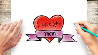 How to Draw a Mother's Day Heart