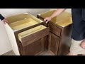 how to install a blind corner cabinet