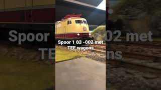 Marklin spoor 1 E 03-002 met 8 TEE wagons