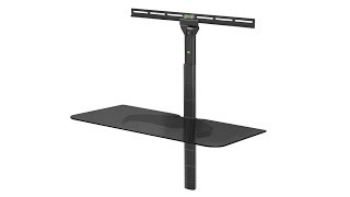 Level Mount Adjustable Height Single Glass Shelf TV Wall Mount Attachment (ELGS)