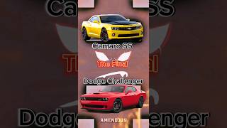 The Final Camaro 🐝 VS Dodge Challenger 😈 #shorts #car #edit #vs