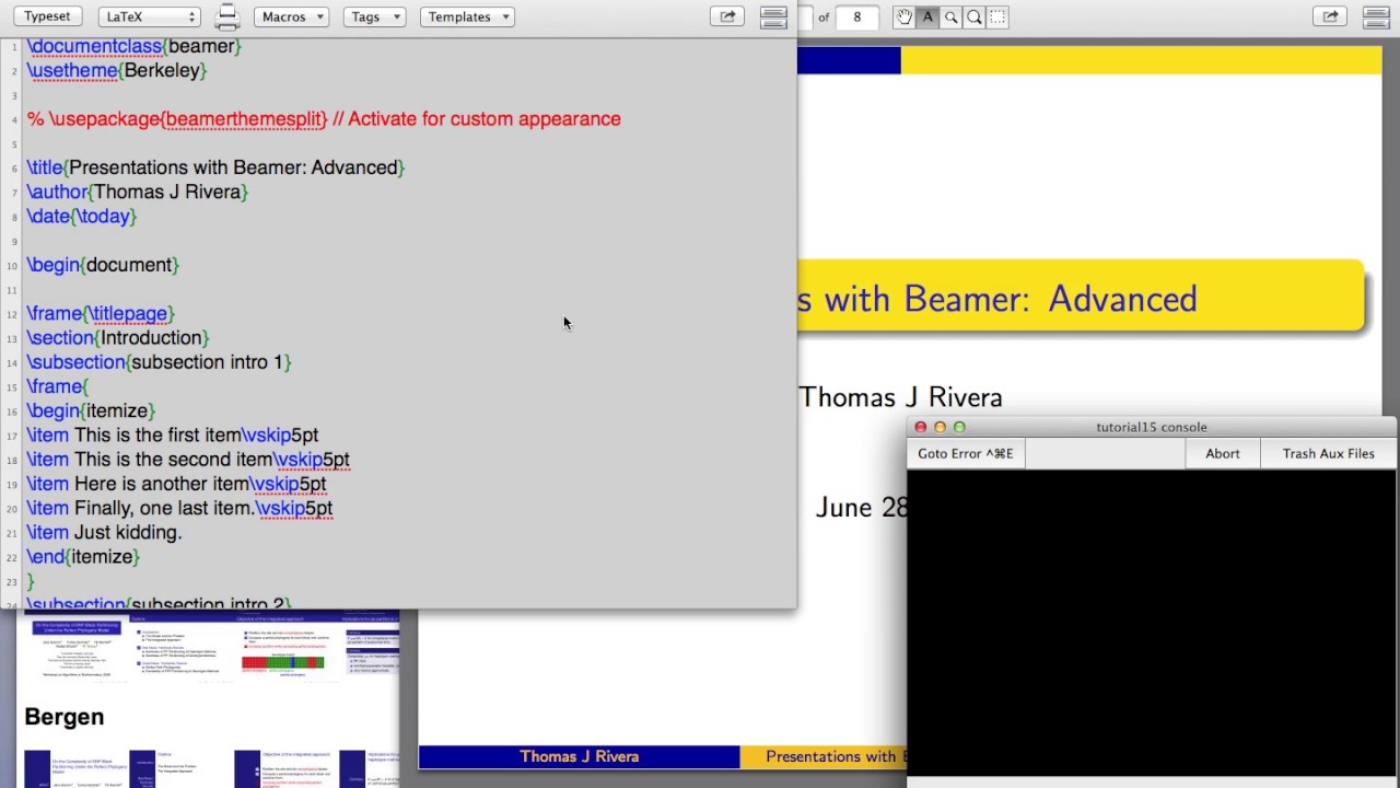 LaTex Tutorial 15: Advanced Presentations With Beamer - YouTube