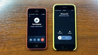Apple iPhone 5C WhatsApp Outgoing Call vs iPhone 7 Incoming Call. iOS 10 vs iOS 15