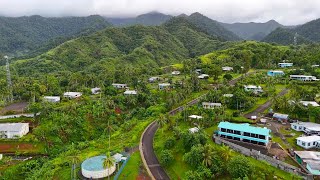 The panorama of Top Town, Alotau: A breathtaking drone view